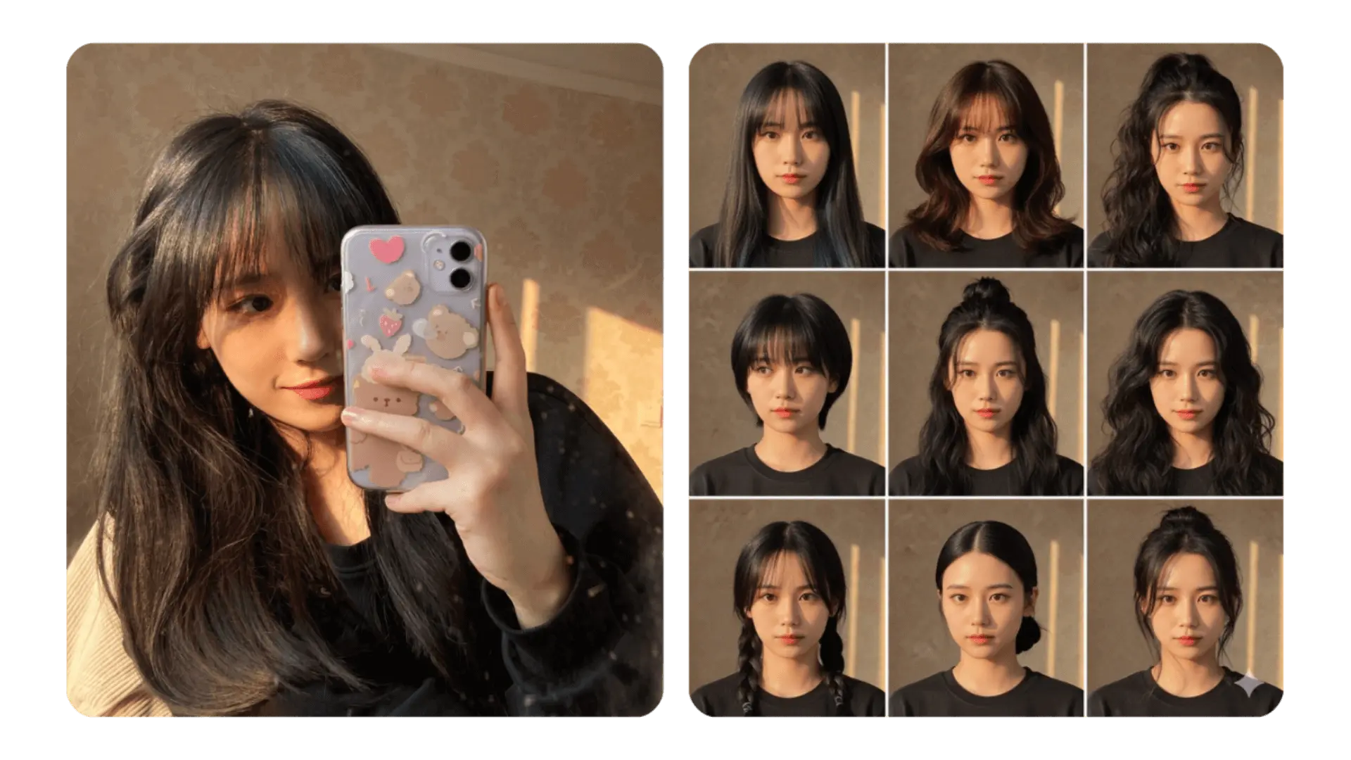AI hairstyle try-on feature preview