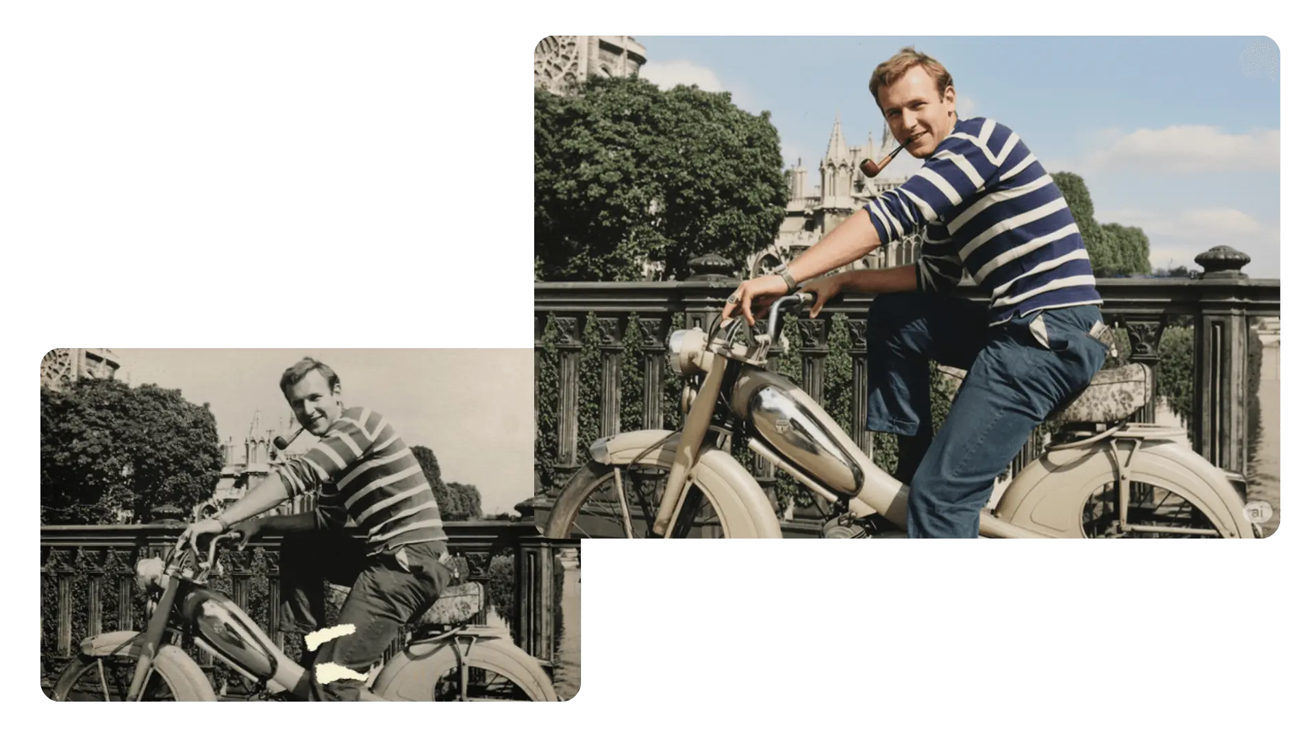 AI photo restoration preview